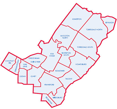 Area Map of Philadelphia